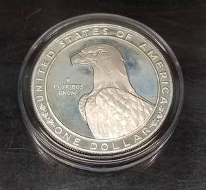 1988-S US OLYMPIC SILVER DOLLAR 90% SILVER 26 grams (SAME AS MORGAN)