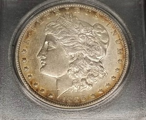 1886-O MORGAN SILVER DOLLAR AU NICELY TONED