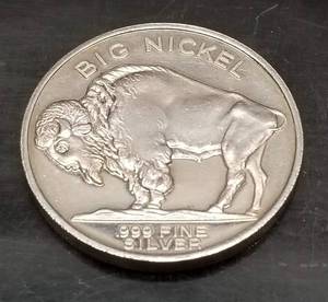 2 TROY OZ .999 FINE SILVER INDIAN BUFFALO ROUND