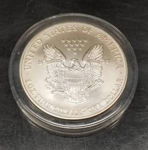 1999 COLOR ENHANCED SILVER EAGLE IN AIRTITE