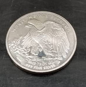 1 TROY OZ .999 FINE SILVER US EAGLE DESIGN