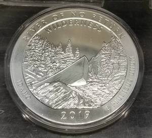 2019 IDAHO RIVER OF NO RETURN 5 TROY OZ .999 FINE SILVER IN AIRTITE