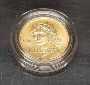 1988 GOLD & SILVER OLYMPIC SET (MELT.24 oz GOLD .77oz SILVER)