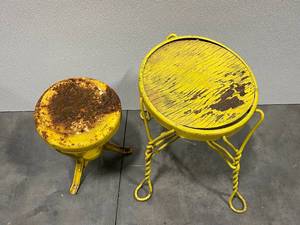 2 Metal Stools