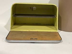 Mid Century Bread Box & Waste Basket