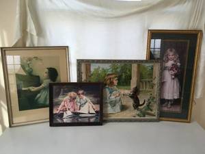 Set of 4 Pictures of Children
