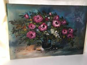 Vase Full of Flowers Canvas Painting