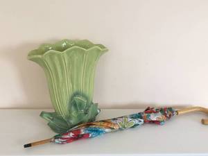Vase & Floral Umbrella