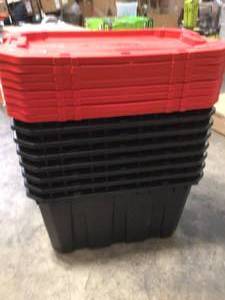 Lot of 8 plastic bins See Pictures