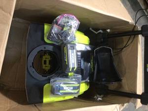 40V HP Brushless 21 in. Cordless Single Stage Snow Thrower with (2) 5.0 Ah Batteries by RYOBI Customer Returns See Pictures