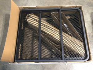 60 x 24 Black Steel Basket Cargo Carrier (Folding 2 Shank, 500 lbs.) by CURT Customer Returns See Pictures