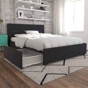 Novogratz Kelly Upholstered Queen Bed with Storage Model 4296439N