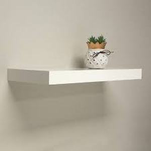 lot 6 image: 24 Floating  Wall Shelf White - Inplace