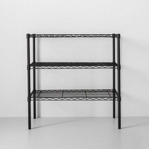 lot 13 image: 3 Tier Wide Wire Shelf Black - Made By Design