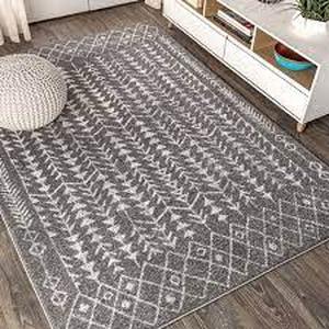 lot 54 image: Ziri Moroccan Geometric Area Rug - JONATHAN Y