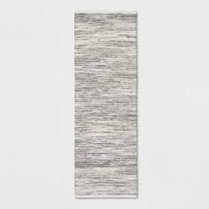 lot 57 image: 24x7 Striped Metallic Woven Accent Rug Gray - Project 62