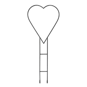 lot 36 image: 64 in. Tall Black Powder Coat Heart Garden Trellis