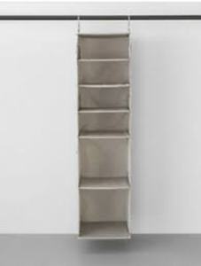 lot 52 image: Hanging Fabric Storage Organizer Gray - Brightroom