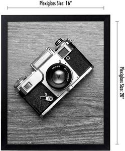 lot 104 image: Americanflat 16x20 Poster Frame in Black - Composite Wood with Polished Plexiglass