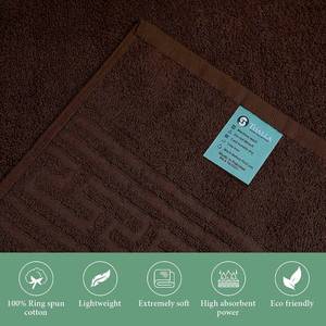 lot 21 image: TOALLA 100% 6 Pc. Cotton Bath Towel Set, Brown