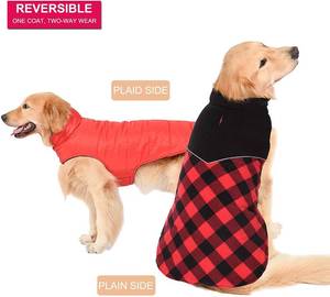 lot 135 image: Reversible, Waterproof & Windproof Buffalo Plaid Dog Vest, 3XL