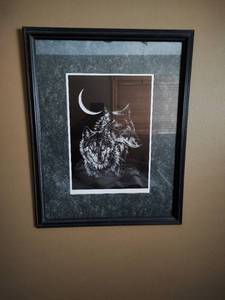 lot 24 image: Framed Romeo & Juliette Wolf Print by Erin M. Kee