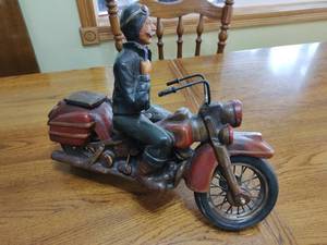 lot 112 image: Large Motorcycle Figurine