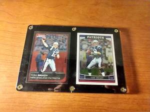 2 Tom Brady Chrome Cards in Plaque