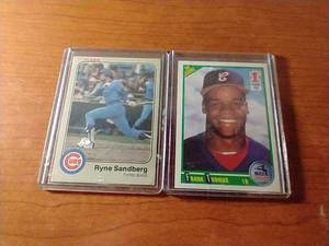 2 HOF Baseball Rookie Cards - SandbergThomas