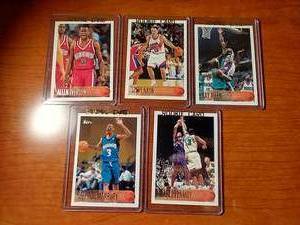 5 1996 NBA Topps Rookie Cards - 3 HOF