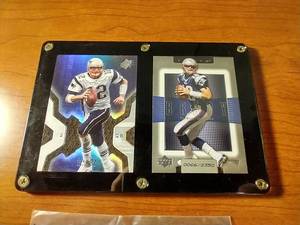 2 Tom Brady Cards in Plaque - One Numbered