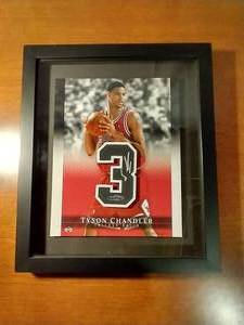 Framed Tyson Chandler Signed PatchPhoto - UD Authentication