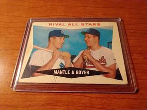 1960 Topps Mickey Mantle  Ken Boyer Card