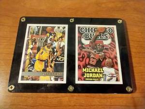 Kobe Bryant  Michael Jordan Cards in Plaque - 2nd Year Kobe