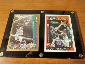 2 Shaq Rookie Cards in Plaque