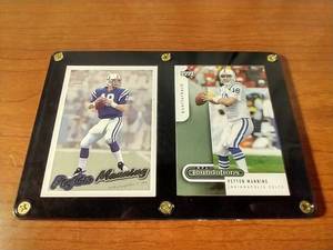 2 Peyton Manning Cards in Plaque