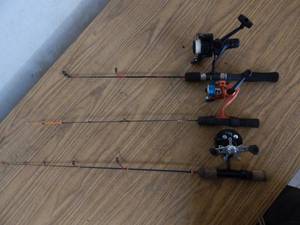 lot 9 image: 3-Ice Fishing Combos Mitchel, South Bend, Shimano, Frabill, Celsius