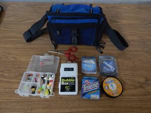 lot 13 image: Ice Fishing Tackle. Tag With Assortment Of Tackle & Line