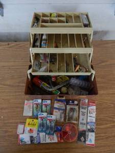lot 14 image: Plano Tackle Box With Assorted Tackle