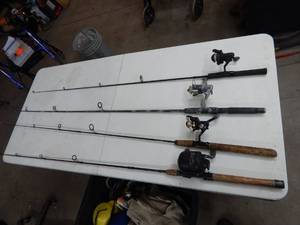 lot 29 image: 4-Rod & Reel Combos Shakespeare, Quantom, SX, HT