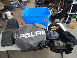 lot 49 image: Polaris Snowmobile Cover, Motorcycle Parts & More