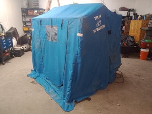 lot 1A image: Dane Genz Voyager 2 Person Flip Over Fish House