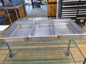 lot 36 image: 3 Steam Table Pans