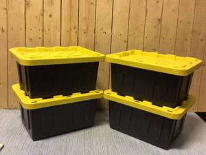 5 Gal. Heavy Duty Storage Bin (4-Pack) Customer Returns See Pictures