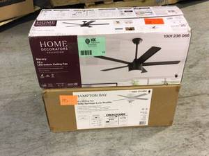 Lot of 2 Home Decorators  Ceiling Fan with Light Customer Returns See Pictures