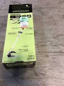 Green Machine 62V Cordless Battery 16in. String Trimmer Cut Swath Brushless Motor with Auto-wind spool and 2.5 Ah Battery and Charger Customer Returns See Pictures