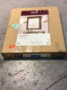 Albright 30 in. W x 34 in. H Framed Wall Mirror in Winter Gray Customer Returns See Pictures