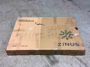 Maddon Beige Upholstered Twin Platform Bed Frame Customer Returns See Pictures