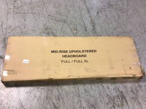 LUCID Mid Rise Upholstered Headboard Charcoal Full  Full XL Customer Returns See Pictures