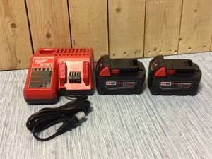 Milwaukee 48-59-1852P M18� REDLITHIUM� XC5.0Ah 2-Battery Starter Kit Customer Returns See Pictures